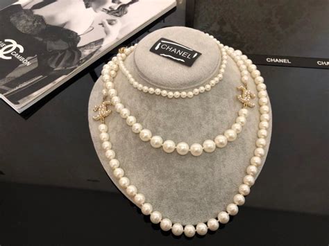 replica chanel pearl jewelry|chanel copy necklace.